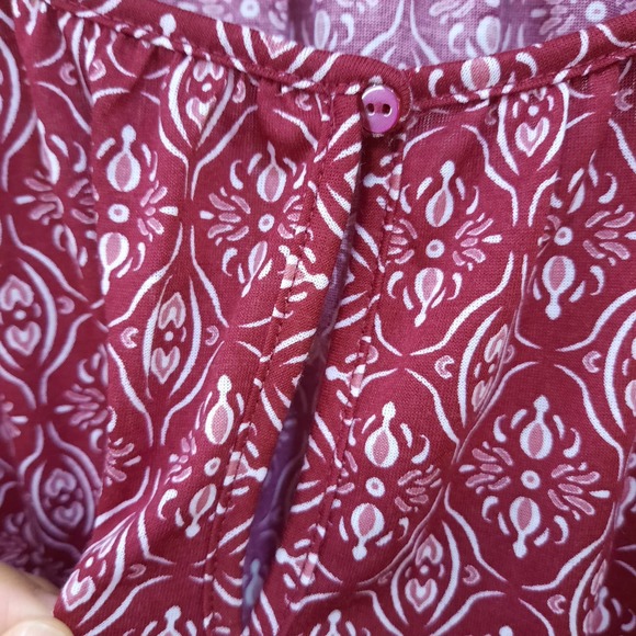 NWT ST Johns Bay| Red Boho Long Sleeve Top Size L - Picture 4 of 6